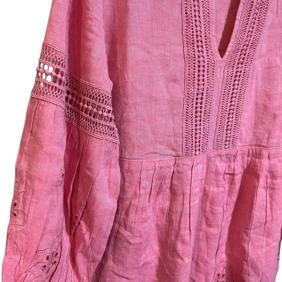 Tommy Bahama Coral Coast V-Neck linen Midi dress - Picture 4 of 4